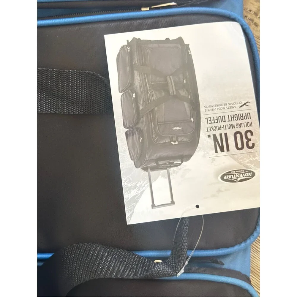 Travelers Club 30-inch Adventure Rolling Multi-Pocket Upright Luggage Duffel